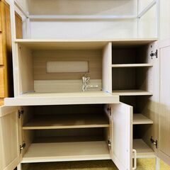 ホームテイスト 食器棚 ホワイトの画像