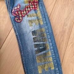 ピンクラテ　ジーンズ　XS125〜135cmの画像
