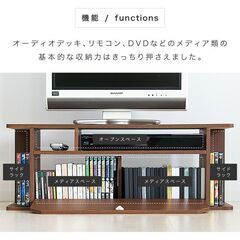 ★32型★ TV台 収納力抜群 扉付き 配線スッキリ 組立式 白 他カラー有の画像