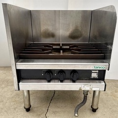 直接引き取り5%OFF インボイス登録店 使用僅か タニコー スープレンジ TAP-TGP-60 LPガス 幅630×奥行き600×高さ450 ﾊﾞｯｸｶﾞｰﾄﾞ800mm スープコンロ 業務用 美品 中古 612031の画像
