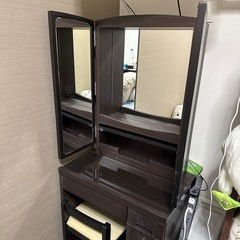 【あげます】ニトリ　三面鏡ドレッサー　椅子付き