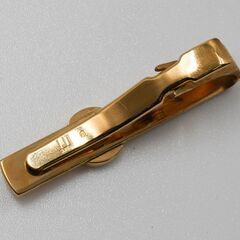 ダンヒル DUNHILL タイピン ゴールド系 丸ロゴ 箱付き メンズ 中古 美品の画像