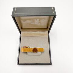 ダンヒル DUNHILL タイピン ゴールド系 丸ロゴ 箱付き メンズ 中古 美品の画像