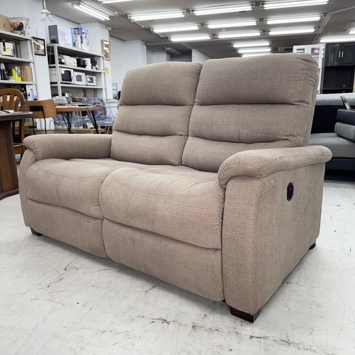 【超美品‼️】定価99,900円♪ ニトリ 148cm幅2人掛け電動リクライニングソファ(Nビリーバ) ラヴソファ USBポート付き 