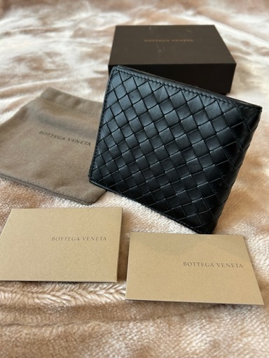 ボッテガヴェネタ二つ折り財布メンズ折財布コンパクトウォレットさいふサイフ札入れ イントレチャート BOTTEGA VENETA