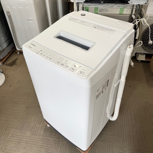 【超美品‼️】日立 2023年製 7.0kg全自動洗濯機 ビートウォッシュ ナイアガラビート洗浄 自動槽洗い ホワイト♪