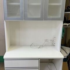 美品 NITORI ニトリ キッチンボード 白 食器棚 カップボ...