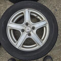 処分価格！165/70R14 ホイール付き 夏タイヤ 23年製バリ溝！の画像