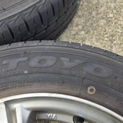 処分価格！165/70R14 ホイール付き 夏タイヤ 23年製バリ溝！の画像