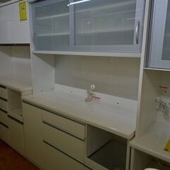 【FU2366】★高橋木工 2枚扉システムキッチンボード ホワイ...