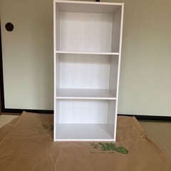 3段カラーラック白