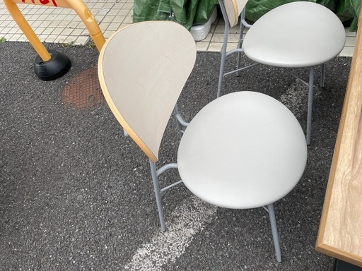 カフェ、飲食店等におすすめ　イス、テーブル6点セット　※直接引取限定