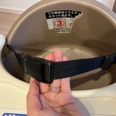 【譲り先決定しました】くまのプーさん ベビーチェア テーブル ベルト ブラウン 食事 おすわりの画像