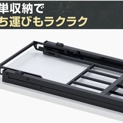 美品★3本セット会議用テーブル 折りたたみテーブル 棚付き 幅1800×奥行450×高さ700mm の画像