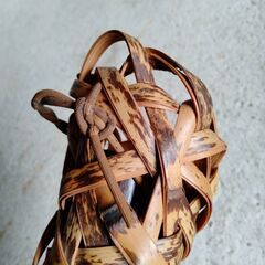 【6月末処分予定】茶道具　花器　一輪挿し　壁かけ　竹編