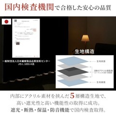 ベルーナ(BELLUNA) カーテン 100％ 遮光 2枚セット 防音 1級 断熱 保温 エコ 省エネ 1級 セット カーテンセット 無地 洗える 北欧 １級 防音 断熱 保温の画像