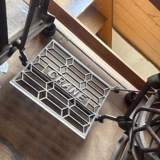 アンティーク　足踏みミシン　動作品　当時物　レア THE CRANE SEWING MACHINE