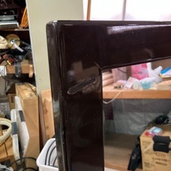 焦茶のスタンドミラー 縦長デザイン　高さ約150cm 幅約33cm 全身鏡 スタンドミラー ミラー 鏡 壁掛けの画像
