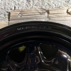 13インチ 鉄ホイール 4本セット ブラック pcd100×4 4.5j の画像