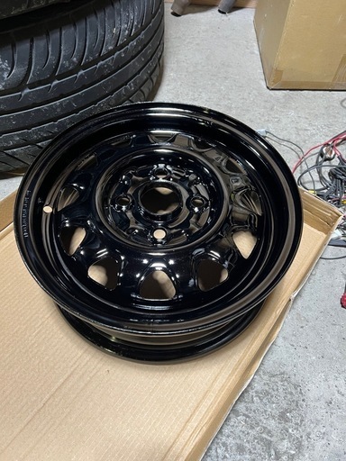 13インチ 鉄ホイール 4本セット ブラック pcd100×4 4.5j