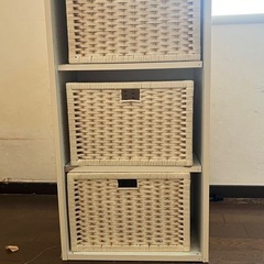 中収納棚　3段 引き出し付き