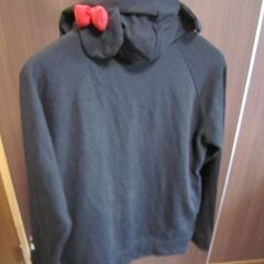 ミニーちゃん　猫耳パーカー　Lサイズ　黒の画像