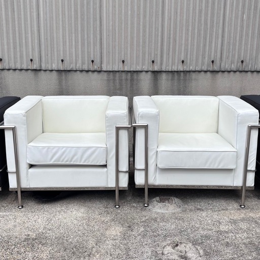 ️ル・コルビュジエ リプロダクト 白 一人掛け 1人掛け 1人用ソファ