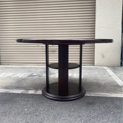 A569♻️大幅値下げ🉐エルガダイニングテーブル✨直径120cm 高さ70cm ラウンドテーブルの画像