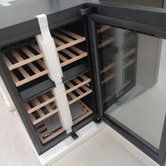 【ドリーム尾浜店】ワインセラー　108L　ハイアール　JQ-F108A(K)　2024年製　BK　 高さ(H)82cm× 幅(W)49.7cm× 奥行(D)58.5cmの画像