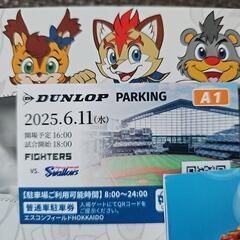 ファイターズ　エスコン　駐車券　ダンロップパーキング　2025....