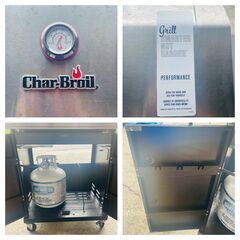 【❗️✨本格派✨❗️】Char-Broil 🌟4口ガスグリル🌟サイドバーナー付動作品❗️の画像
