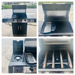 【❗️✨本格派✨❗️】Char-Broil 🌟4口ガスグリル🌟サイドバーナー付動作品❗️の画像