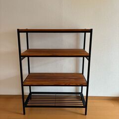木製×スチールシェルフ【6月8日(日)9:00~14:00に取りに来ていただける方限定】