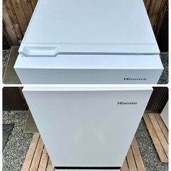 【極美品 手洗クリーニング済】2022年 2ドア冷凍冷蔵庫 135ℓ Hisense HR-D13E2W【PayPayお支払い出来ます】の画像