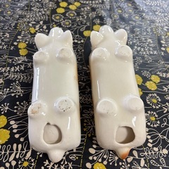 USAビンテージ　ホットドッグ クラッカーディッシュ　陶器　2個セットの画像