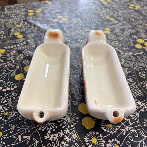 USAビンテージ　ホットドッグ クラッカーディッシュ　陶器　2個セット