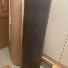 RASIK 日本製 クッションフロア ブラック グレー 木目 フリーカット 20mの画像