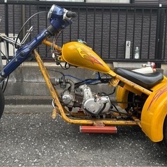 交換可能 実動 カブトライク チョッパー カスタム ミニカー 側車付 改造の画像