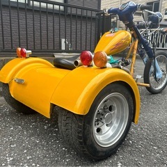 交換可能 実動 カブトライク チョッパー カスタム ミニカー 側車付 改造の画像