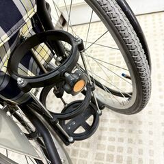MATSUNAGA 車いす 自走式 22インチ 最大荷重100キロ フォルダー付き 松永製作所の画像