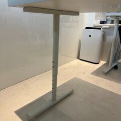 【8,500円→0円】ニトリ ワークデスク 白（天板＋脚）横100cm×奥行き59cm×高さ調節可！在宅・オフィスに◎の画像