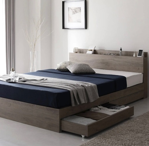 （取引予定）引き出し収納付きベッド（ダブルサイズ）