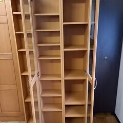 【ジャングルジャングル深井店】【FU2374】★スライド式 本棚 ナチュラル  家具 収納家具 堺市 和泉市 河内長野市 富田林市 松原市 狭山市 深井 【FU2374】の画像