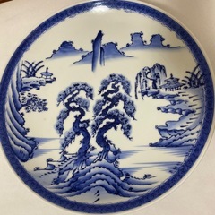 有田焼 山徳窯 山水　約35.5センチ大皿　盛皿、飾り皿　【複数...