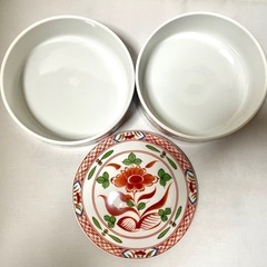 【美品】たち吉  赤絵  二段重の画像