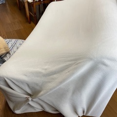 三人掛けソファ　本革　使用感ありの画像