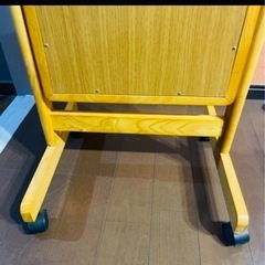 弘益　木製スタンドミラー 天然木フレーム 全身鏡 姿見　の画像