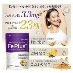 Fe Plus フェリチン鉄 3.3mg × 鉄分 × マルチビタミン サプリ 贅沢配合 栄養機能食品 23種配合 高濃度凝縮の画像