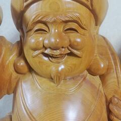 木彫り 恵比寿大黒の画像