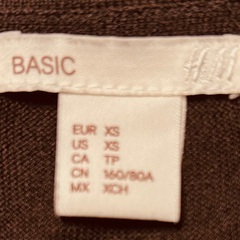 H&M ブラウン半袖ニットセーターの画像